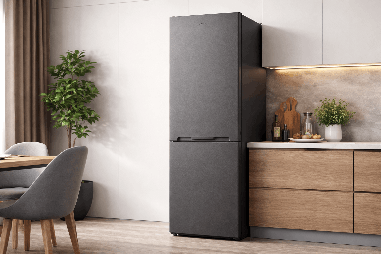 Réfrigérateur Combiné BRANDT BCT8620DX 380Litres NoFrost - Dark Inox